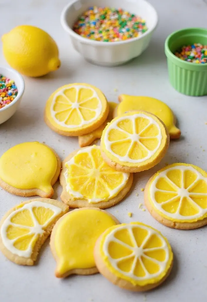 25+ Lemon-Themed Bridal Shower Ideas That Are Fresh and Fun 98 25+ Lemon-Themed Bridal Shower Ideas That Are Fresh and Fun - 16. Lemon Cookie Decorating Station