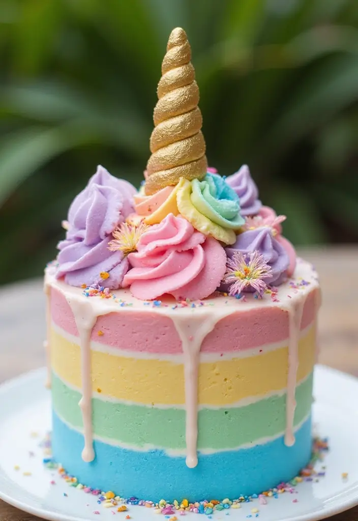 25+ Magical Unicorn Cake Ideas for Every Age 104 25+ Magical Unicorn Cake Ideas for Every Age - 16. Unicorn Gelato Cake
