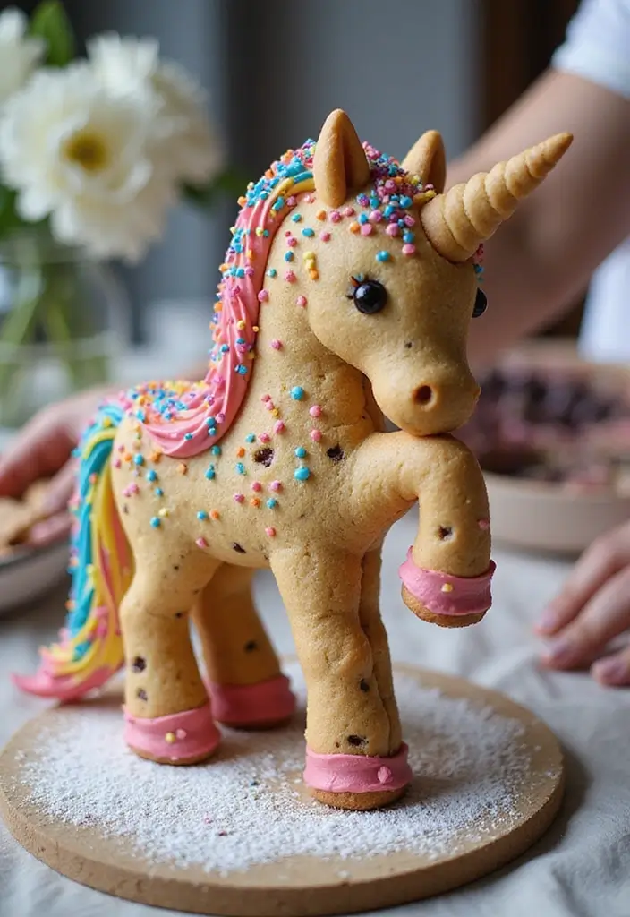 25+ Magical Unicorn Cake Ideas for Every Age 123 25+ Magical Unicorn Cake Ideas for Every Age - 19. Unicorn Chocolate Chip Cookie Cake