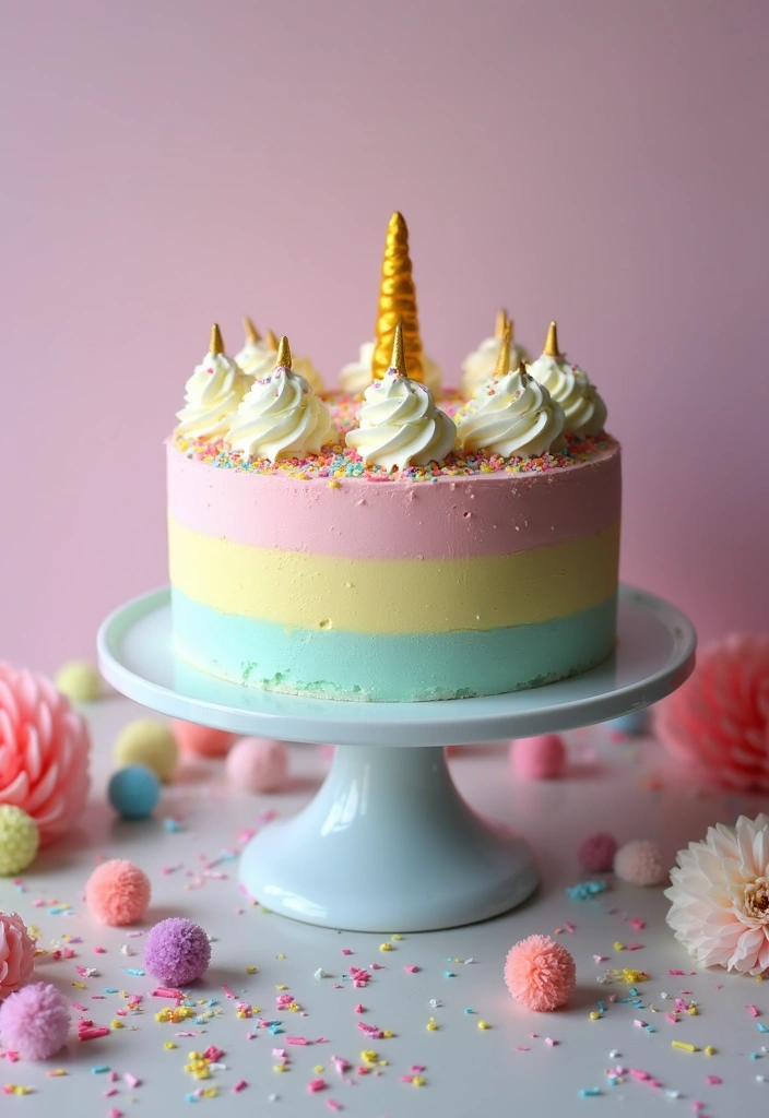 25+ Magical Unicorn Cake Ideas for Every Age 149 25+ Magical Unicorn Cake Ideas for Every Age - 23. Unicorn Chiffon Cake