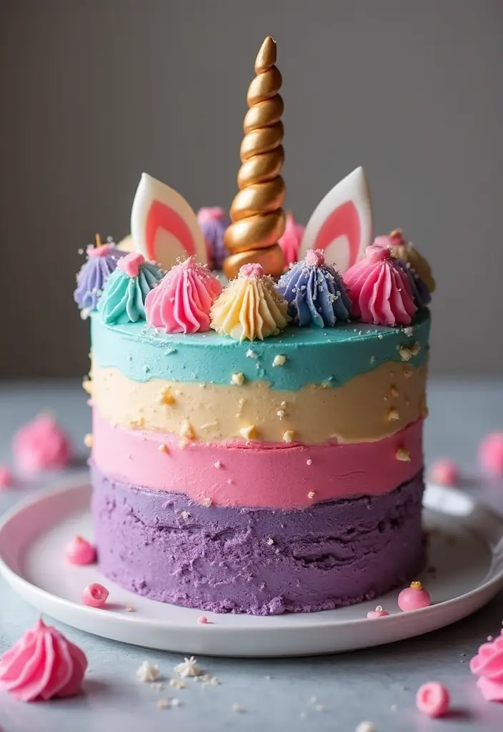 25+ Magical Unicorn Cake Ideas for Every Age 154 25+ Magical Unicorn Cake Ideas for Every Age - 24. Unicorn Fudge Cake