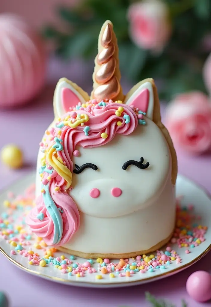 25+ Magical Unicorn Cake Ideas for Every Age 50 25+ Magical Unicorn Cake Ideas for Every Age - 8. Unicorn Cookie Cake