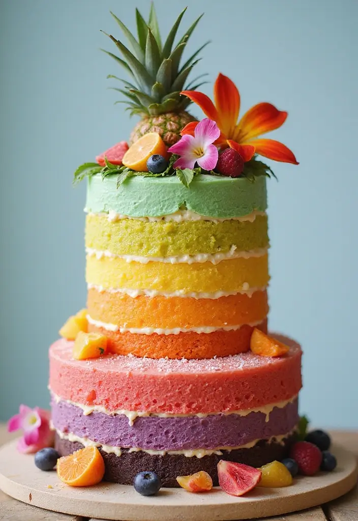 25+ Moana Cake Ideas for a Tropical Island Vibe - 17. Island Breeze Cake