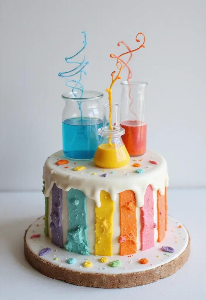 25+ Pharmacist Cake Ideas That Are Clever - 6. Science Lab Cake