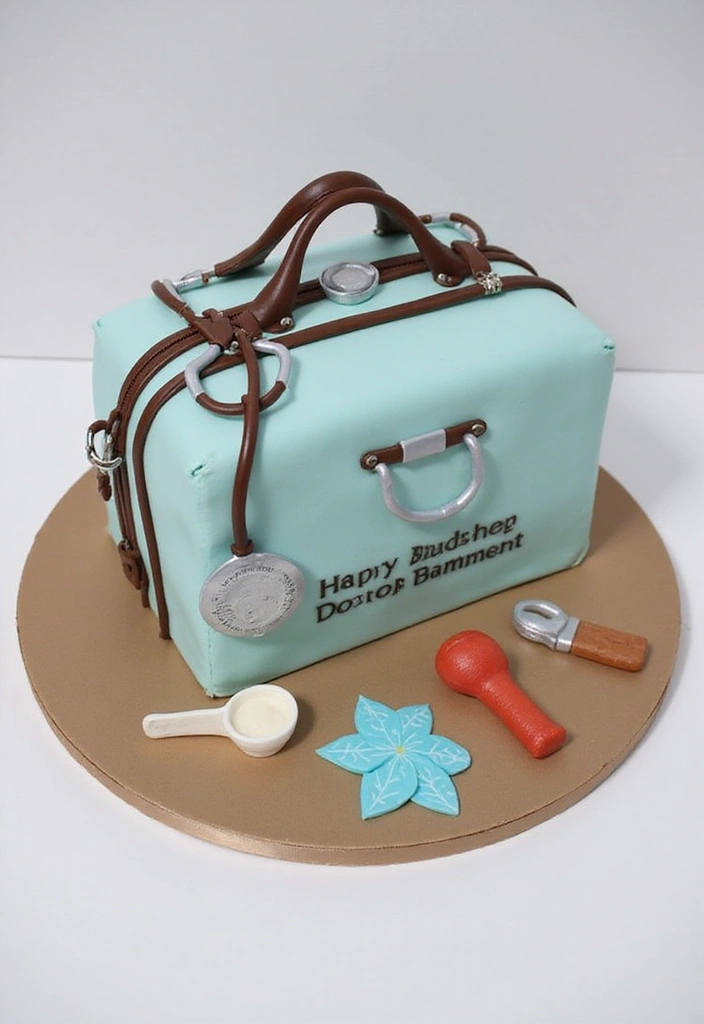 25+ Pharmacist Cake Ideas That Are Clever - 8. Doctor's Bag Cake