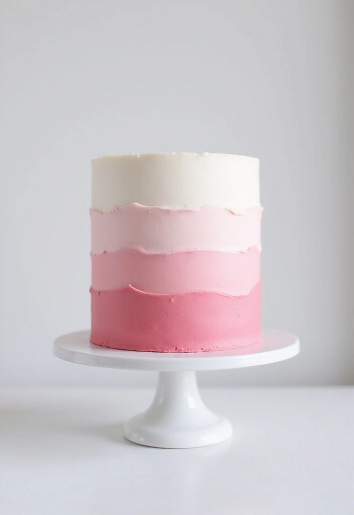 25+ Proposal Cake Ideas to Pop the Question Sweetly - 17. Ombre Cake