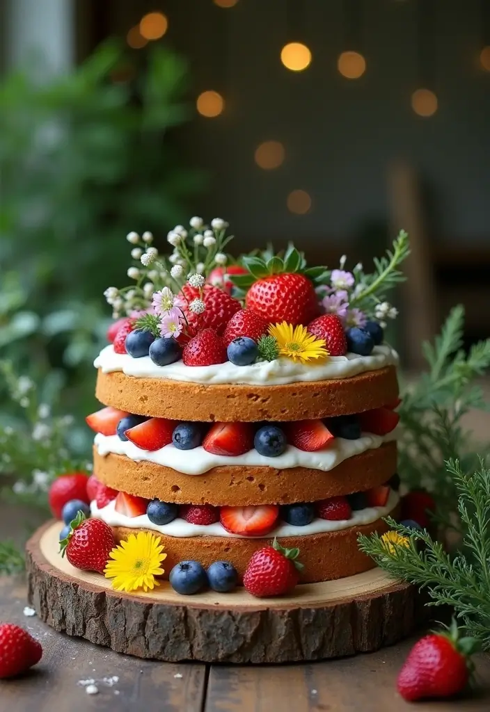 25+ Proposal Cake Ideas to Pop the Question Sweetly - 2. Rustic Naked Cake