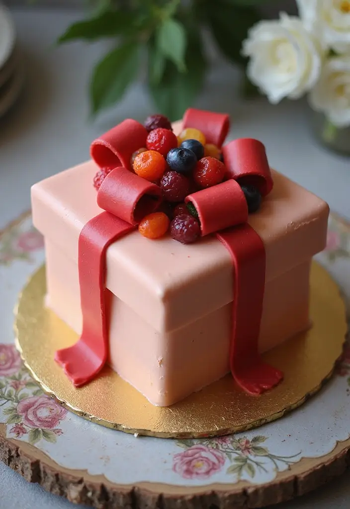 25+ Proposal Cake Ideas to Pop the Question Sweetly - 21. Sweet Surprise Box Cake