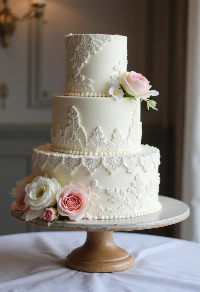 25+ Proposal Cake Ideas to Pop the Question Sweetly - 5. Elegant Tiered Cake