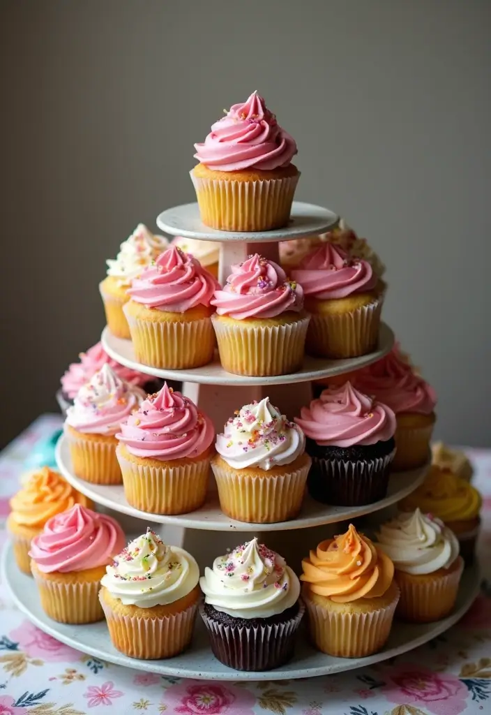 25+ Proposal Cake Ideas to Pop the Question Sweetly - 7. Cupcake Tower