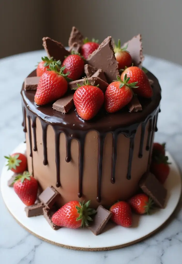 25+ Proposal Cake Ideas to Pop the Question Sweetly - 8. Chocolate Drip Cake