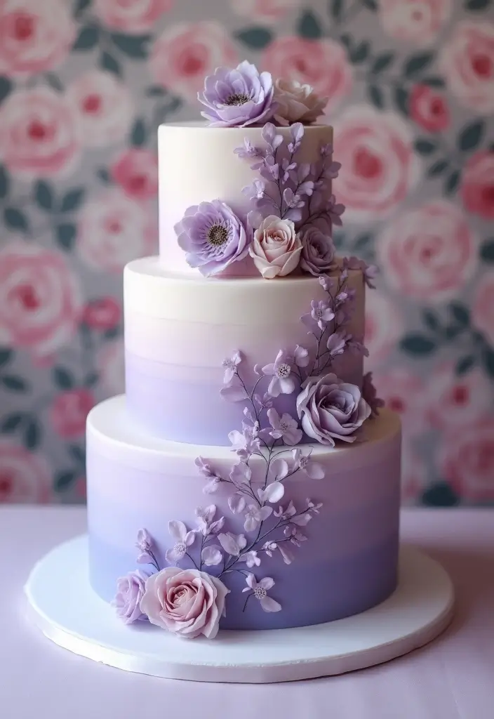 25+ Purple Wedding Cake Ideas That Are Royal and Romantic - 1. Lavender Dreams Cake