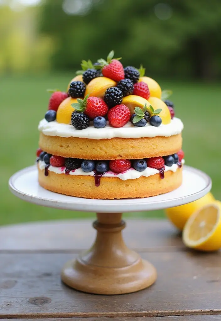 25+ Purple Wedding Cake Ideas That Are Royal and Romantic - 13. Berry-Purple Fusion Cake