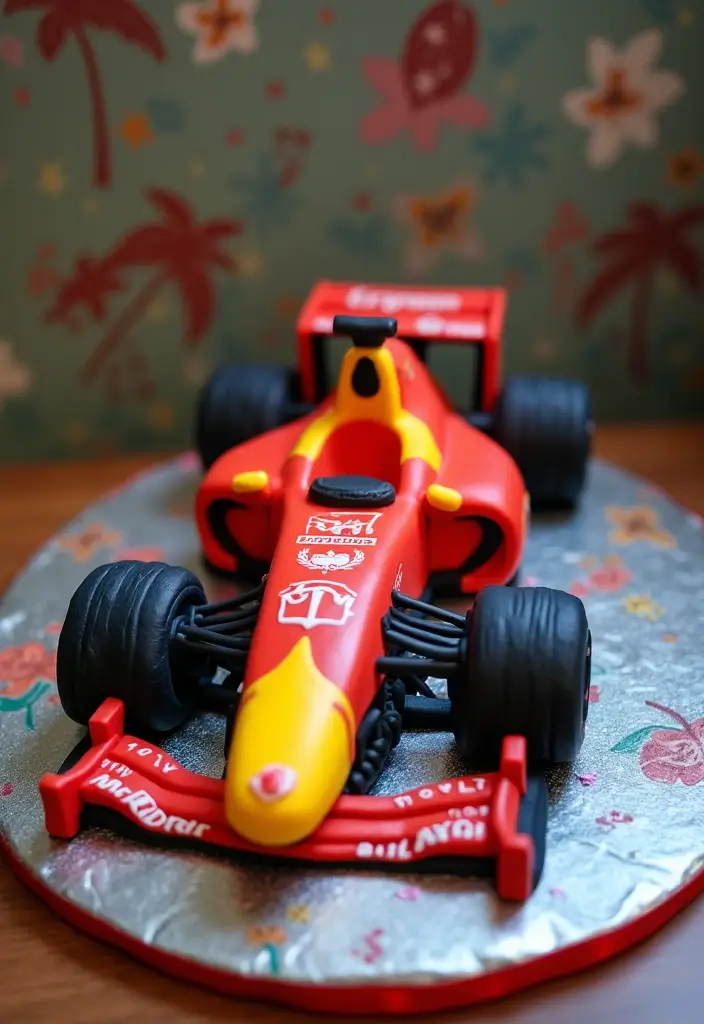 25+ Race Car Birthday Cake Ideas for Speed Lovers - 5. Formula One Car Cake