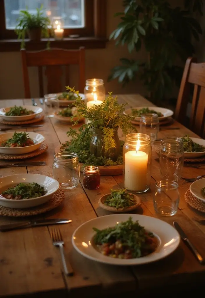 25+ Romantic Date Night Bridal Shower Ideas for Modern Couples - 2. Candlelit Dinner at Home