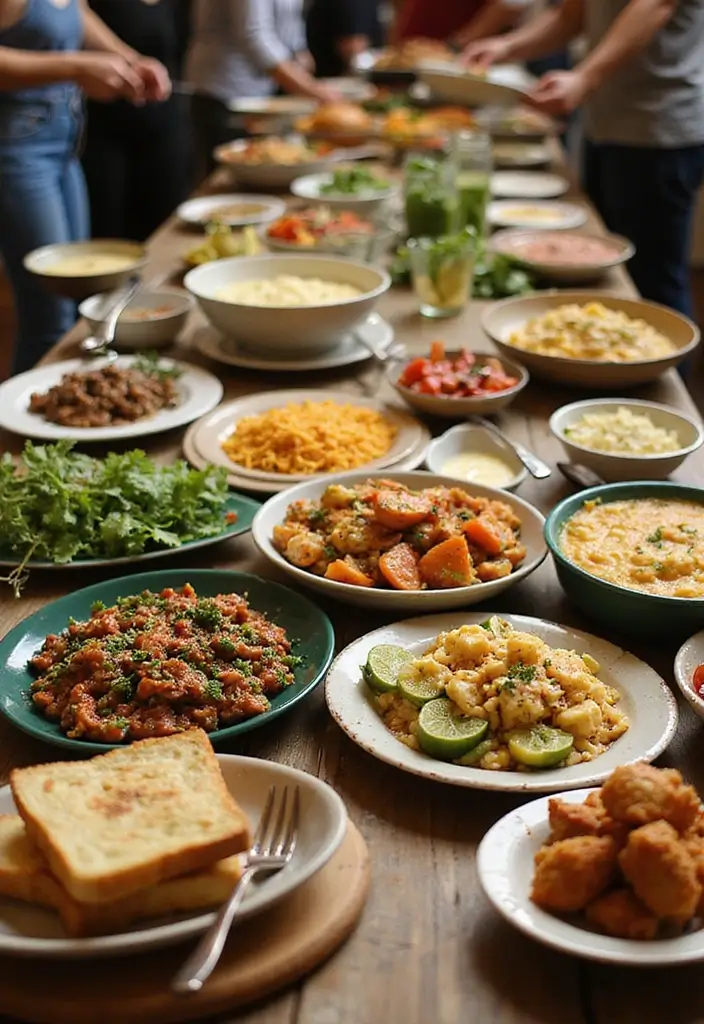 25+ Romantic Date Night Bridal Shower Ideas for Modern Couples - 20. Potluck with an Eco-Twist