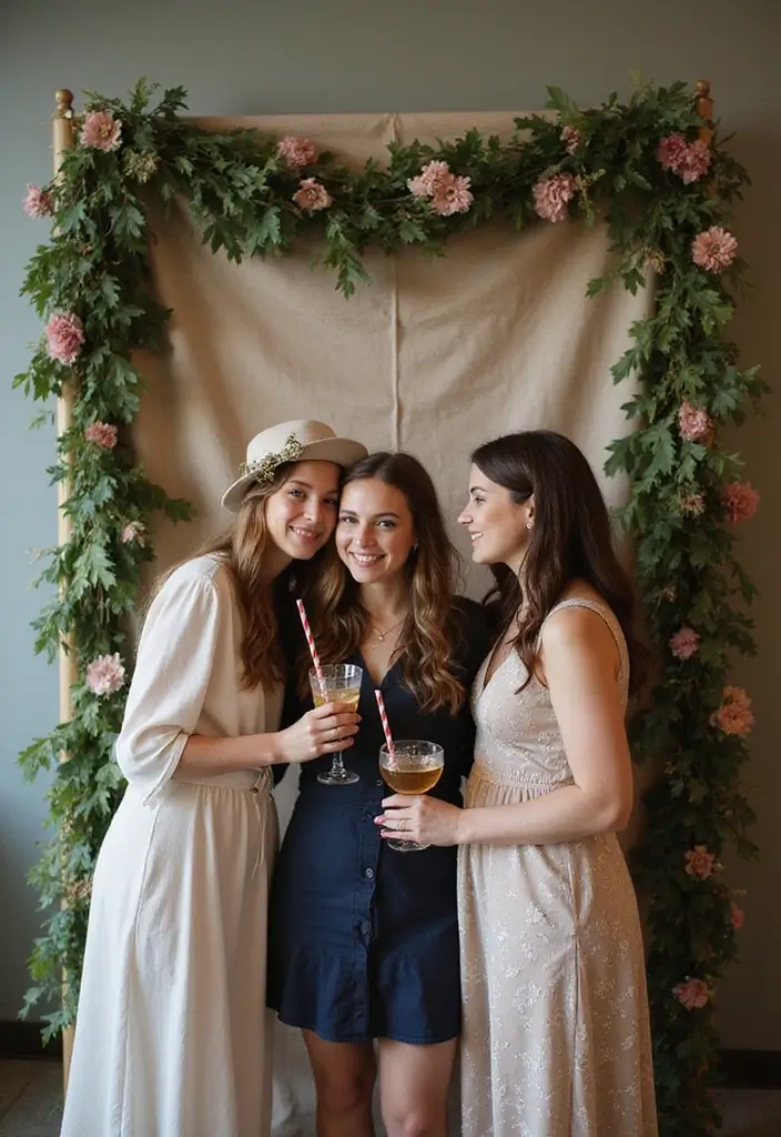 25+ Simple Bridal Shower Ideas for an Effortless Celebration - 13. A Cozy Photo Booth
