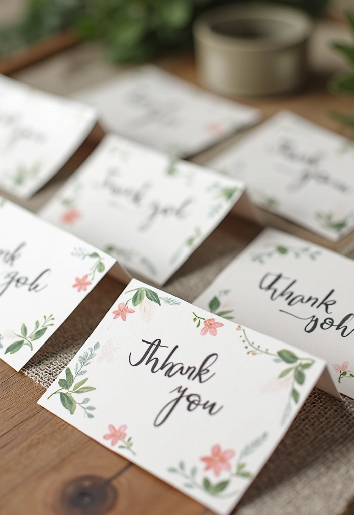 25+ Simple Bridal Shower Ideas for an Effortless Celebration - 19. Eco-Conscious Thank You Notes