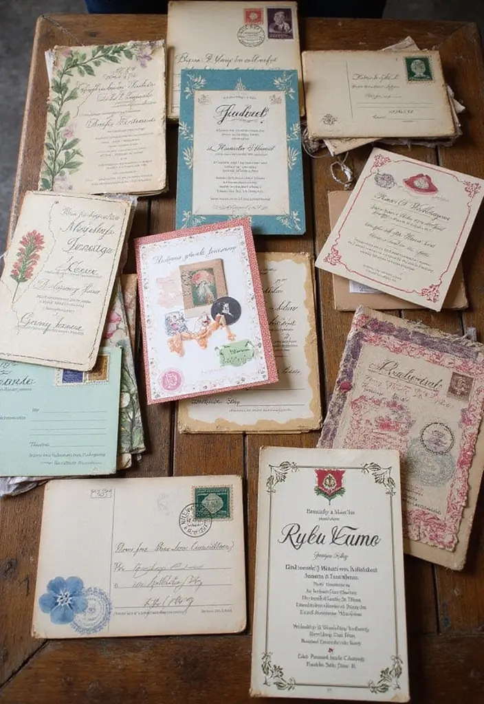 25+ Simple Bridal Shower Ideas for an Effortless Celebration - 6. Upcycled Invitations