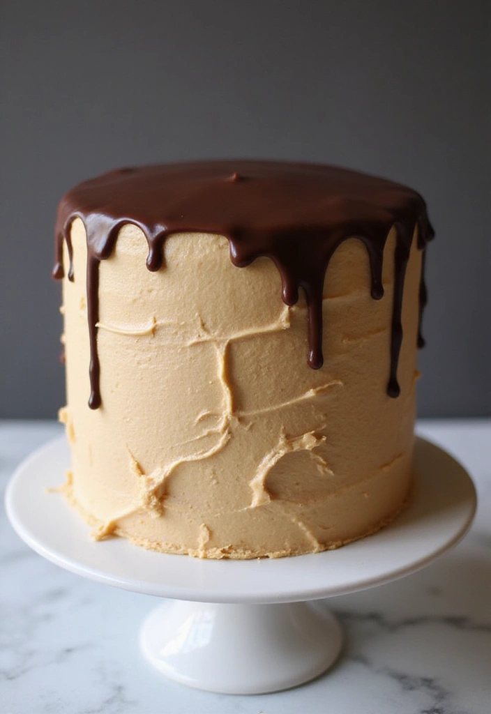 25+ Simple Wedding Cake Ideas That Are Chic and Elegant - 22. Simple Peanut Butter Cake
