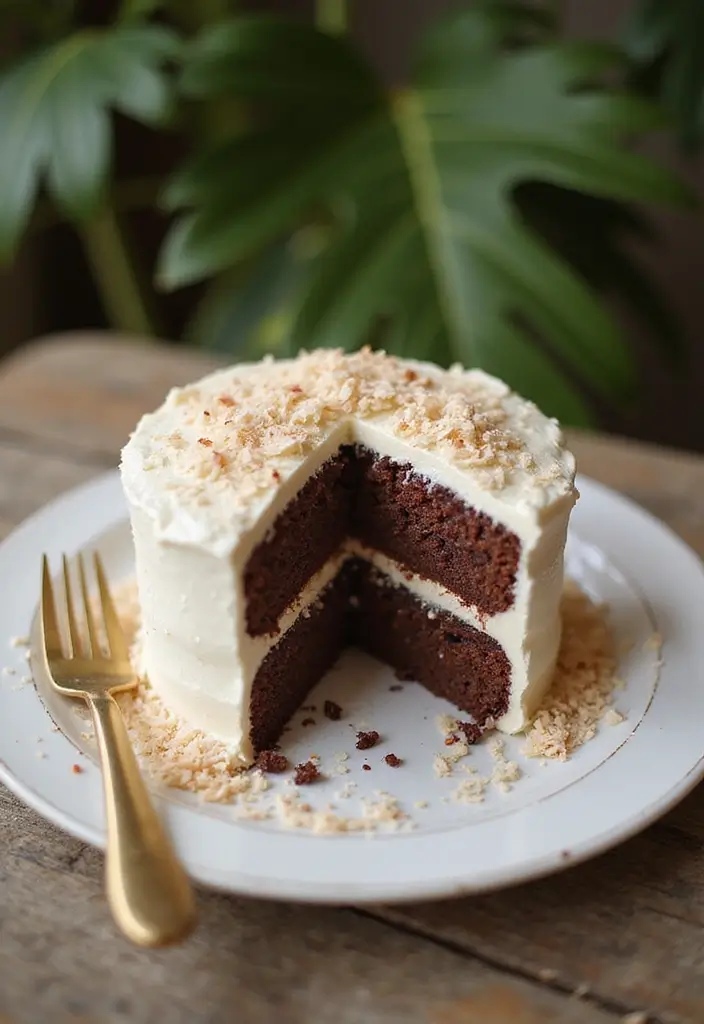 25+ Simple Wedding Cake Ideas That Are Chic and Elegant - 23. Choco-Coconut Delight