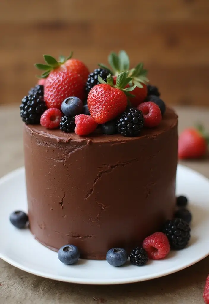 25+ Simple Wedding Cake Ideas That Are Chic and Elegant - 9. Simple Chocolate Delight