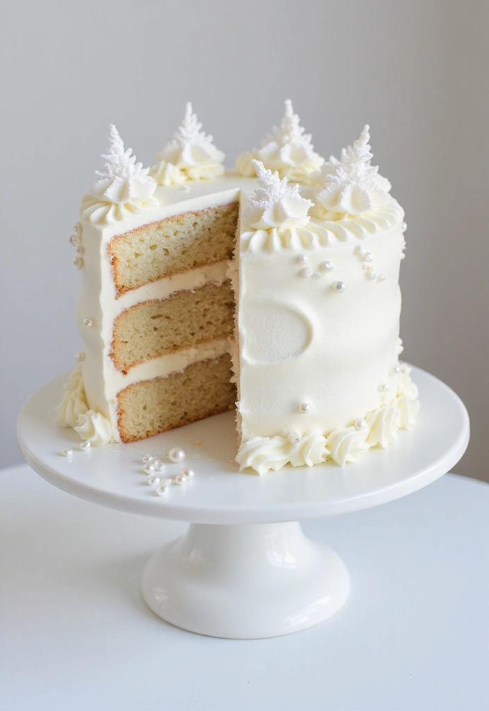 25+ Snow White Cake Ideas for a Classic Fairytale Party - 12. The Snowy White Cake