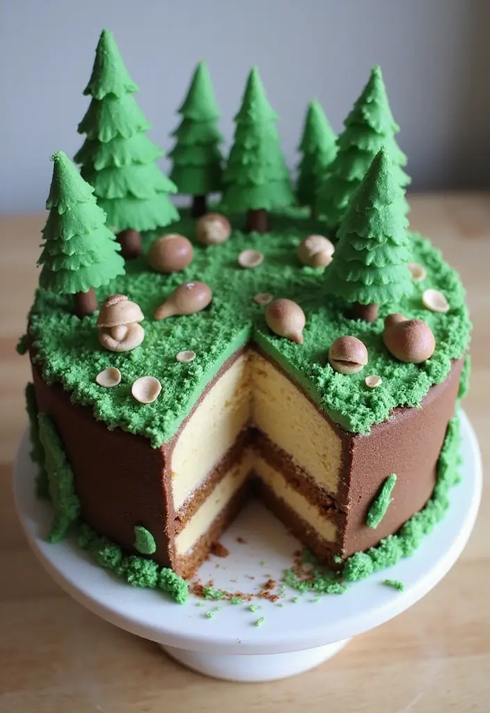 25+ Snow White Cake Ideas for a Classic Fairytale Party - 13. The Magic Forest Cake