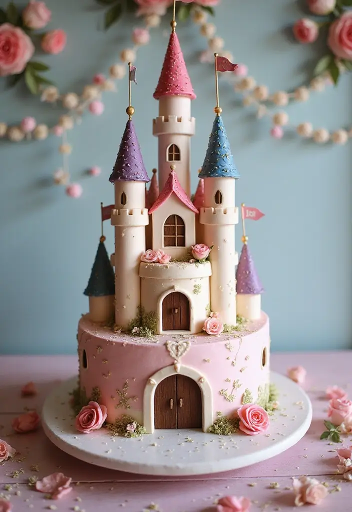 25+ Snow White Cake Ideas for a Classic Fairytale Party - 3. The Fairytale Castle Cake