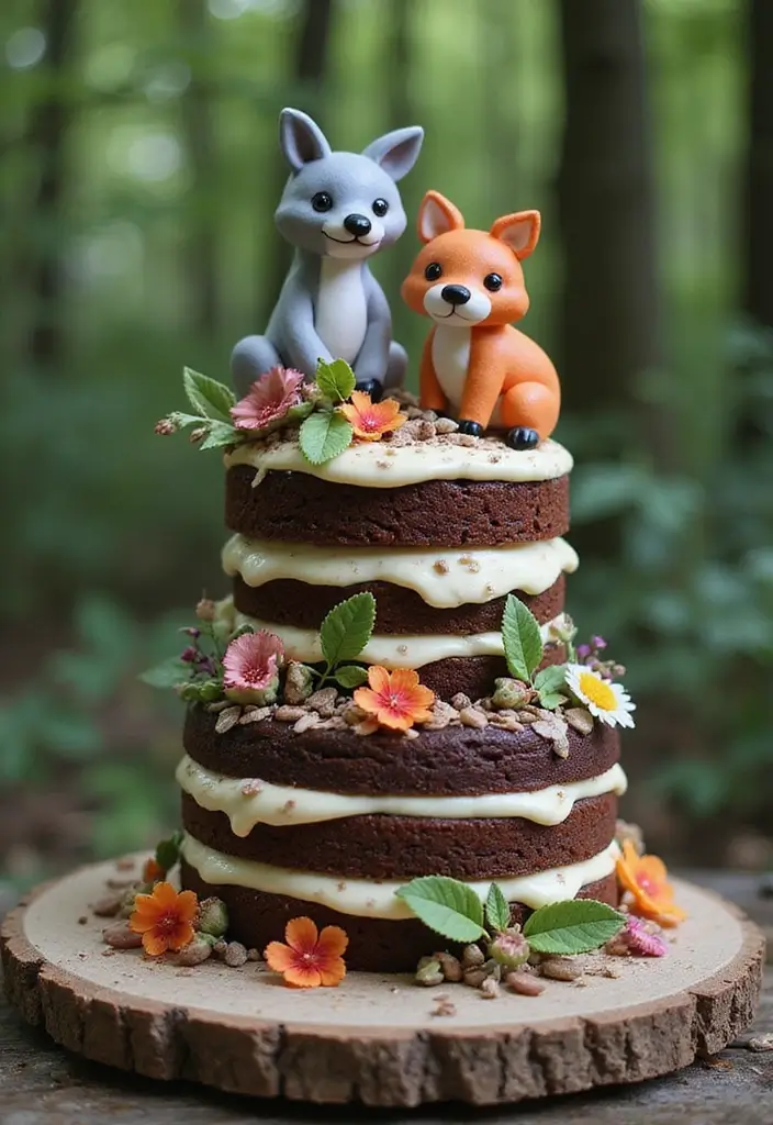 25+ Snow White Cake Ideas for a Classic Fairytale Party - 4. The Woodland Wonders Cake