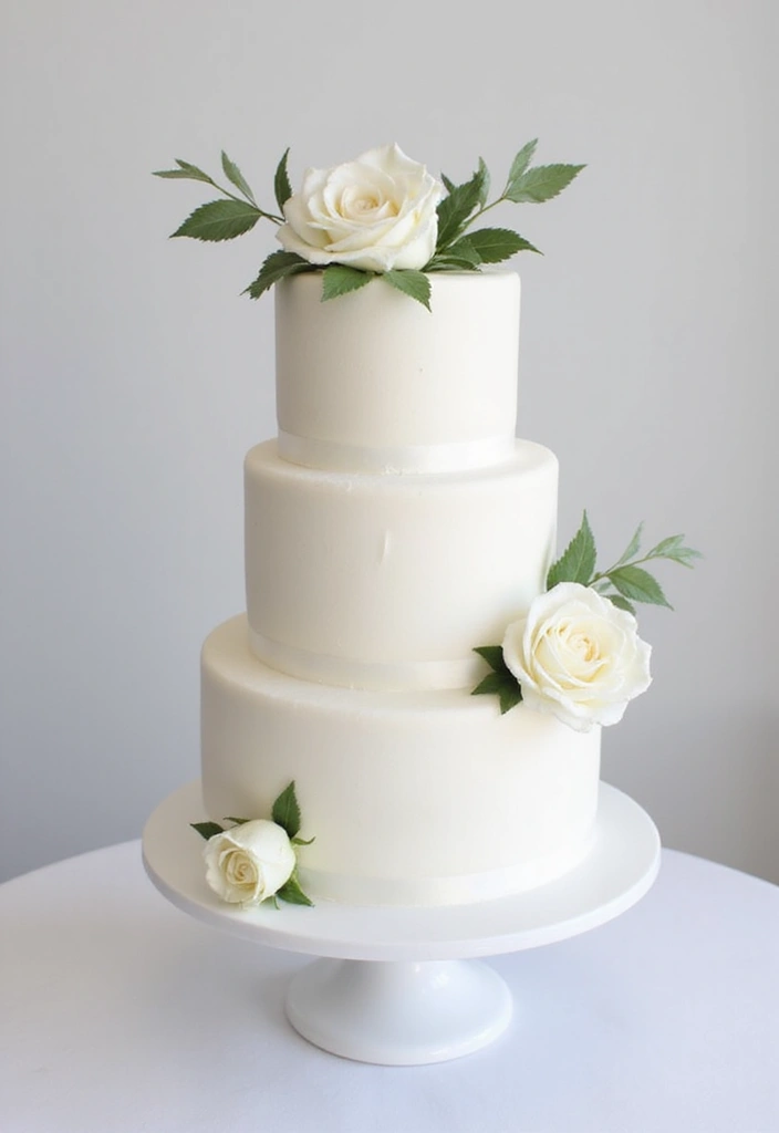 25+ Spring Wedding Cake Ideas Blooming with Fresh Florals - 17. Minimalist Floral Cakes