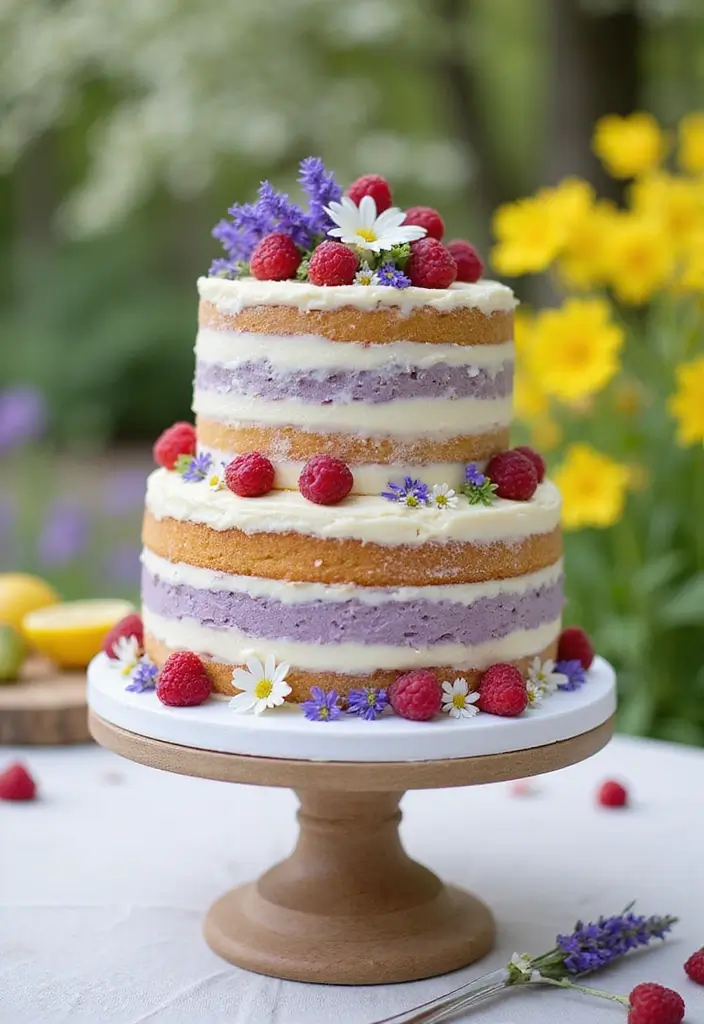 25+ Spring Wedding Cake Ideas Blooming with Fresh Florals - 18. Seasonal Layered Cakes