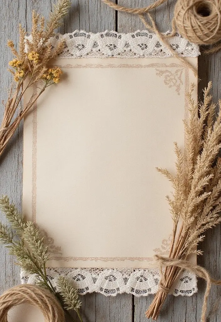 25+ Sweet and Funny Bridal Shower Card Ideas You’ll Want to Copy - 1. Rustic Charm: Wood and Lace