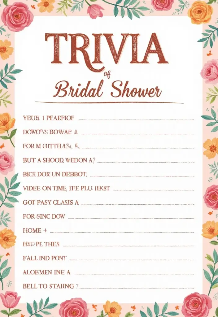 25+ Sweet and Funny Bridal Shower Card Ideas You’ll Want to Copy - 18. Fun Facts: Trivia Themes