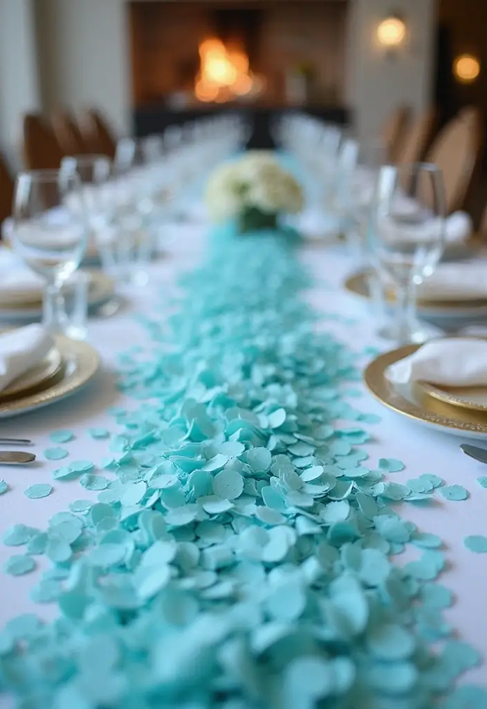 25+ Tiffany & Co Bridal Shower Ideas in Iconic Blue Style - 21. Tiffany Blue Confetti