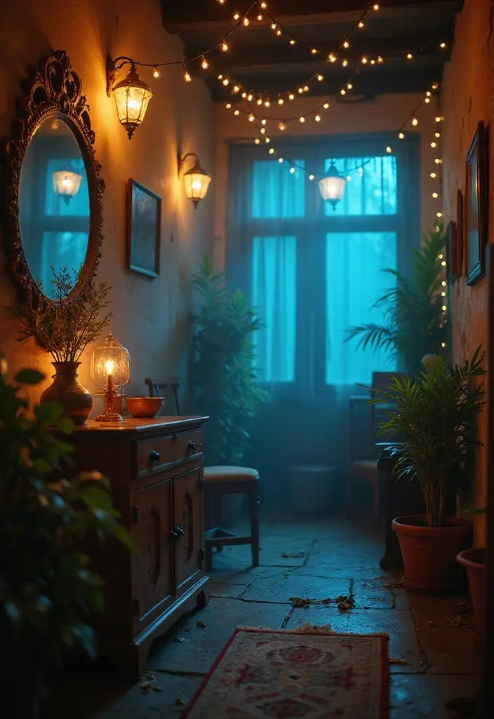 25+ Tiffany & Co Bridal Shower Ideas in Iconic Blue Style - 23. Elegant Tiffany Blue Lighting