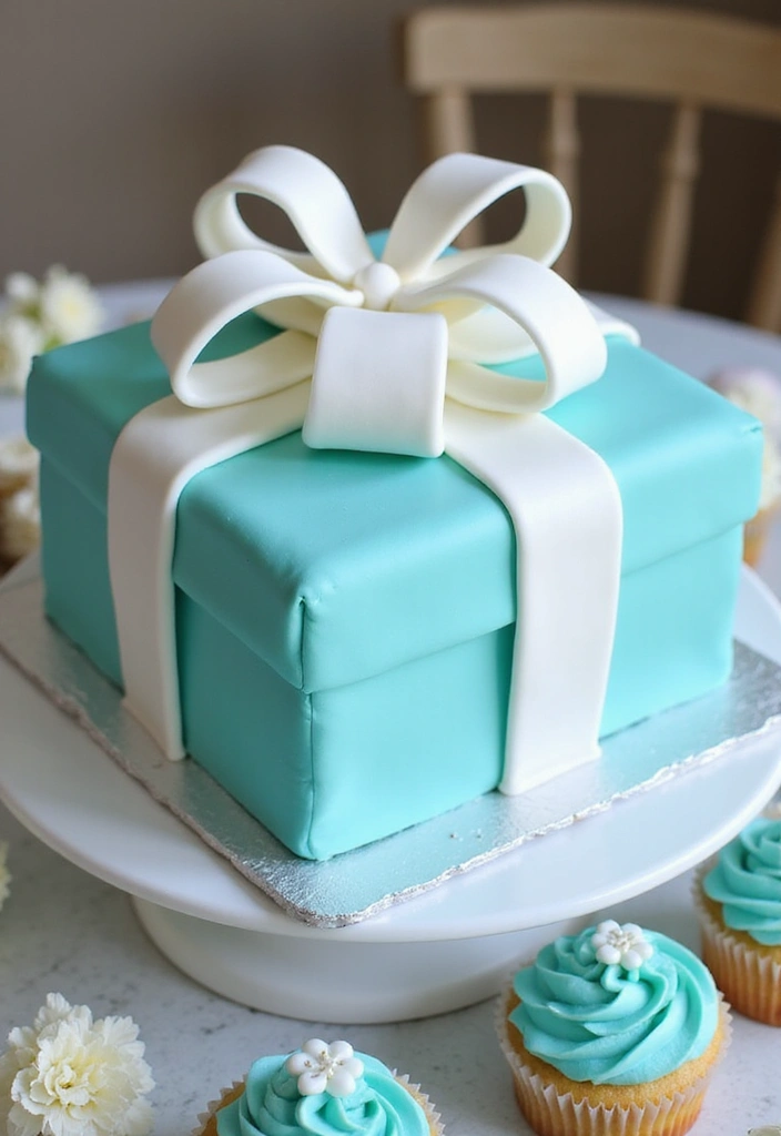 25+ Tiffany & Co Bridal Shower Ideas in Iconic Blue Style - 3. Tiffany Inspired Cake