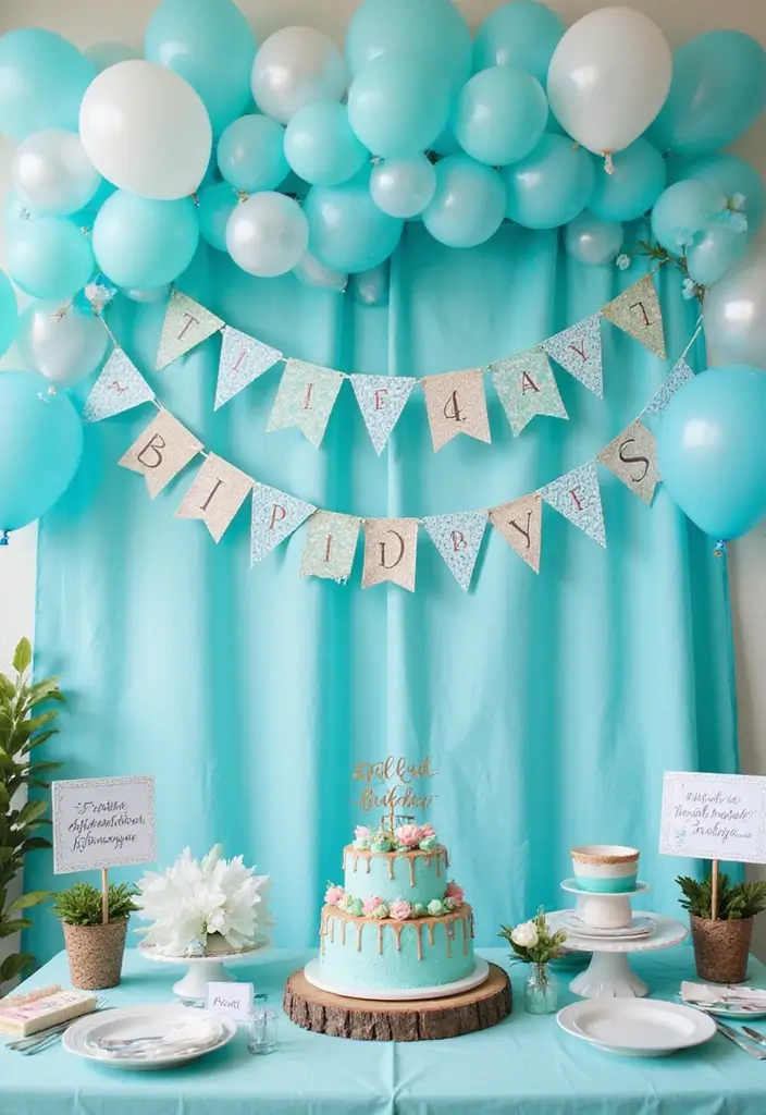 25+ Tiffany & Co Bridal Shower Ideas in Iconic Blue Style - 8. DIY Tiffany Blue Décor