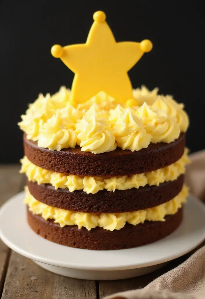 25+ Toy Story Cake Ideas for Buzz & Woody Fans 78 25+ Toy Story Cake Ideas for Buzz & Woody Fans - 12. Sheriff Woody Layer Cake