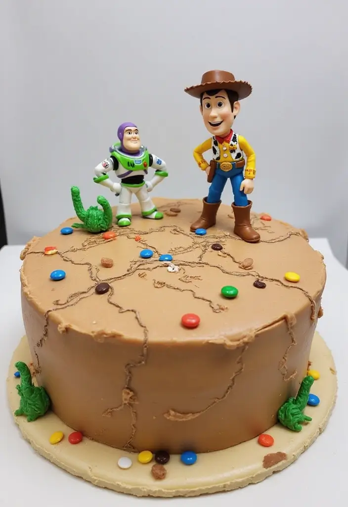25+ Toy Story Cake Ideas for Buzz & Woody Fans 104 25+ Toy Story Cake Ideas for Buzz & Woody Fans - 16. Toy Story Adventure Map Cake