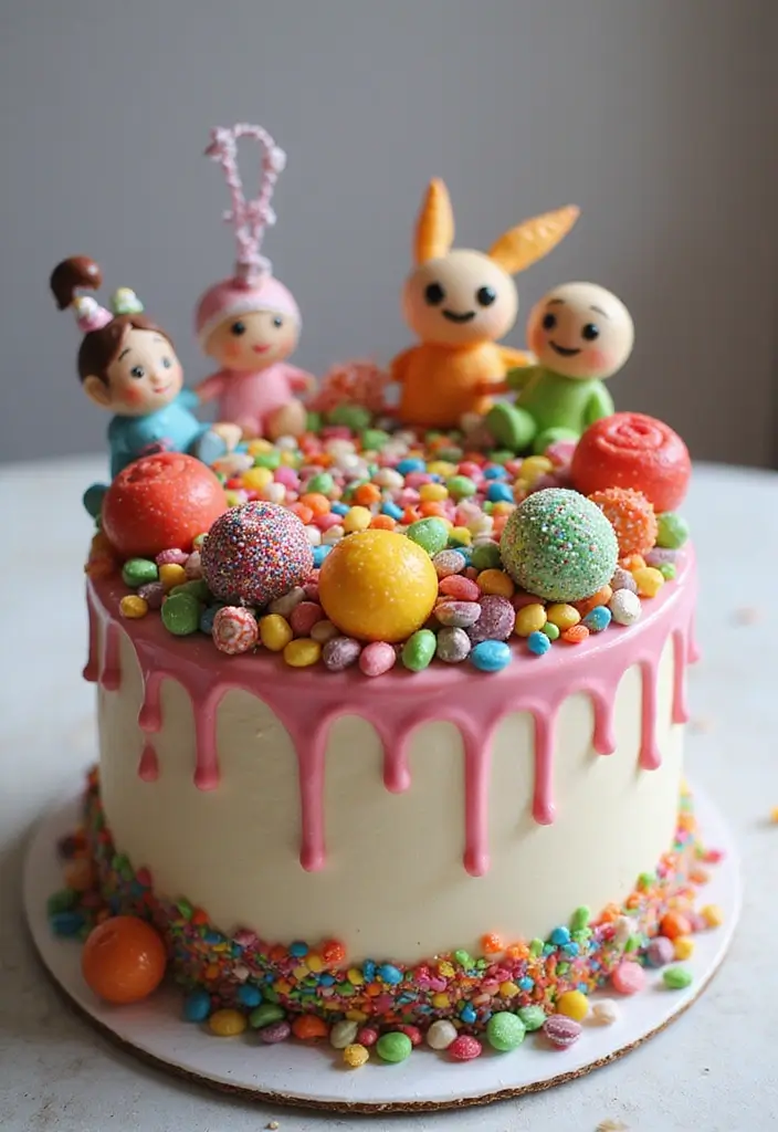 25+ Toy Story Cake Ideas for Buzz & Woody Fans 137 25+ Toy Story Cake Ideas for Buzz & Woody Fans - 21. Toy Story Candyland Cake