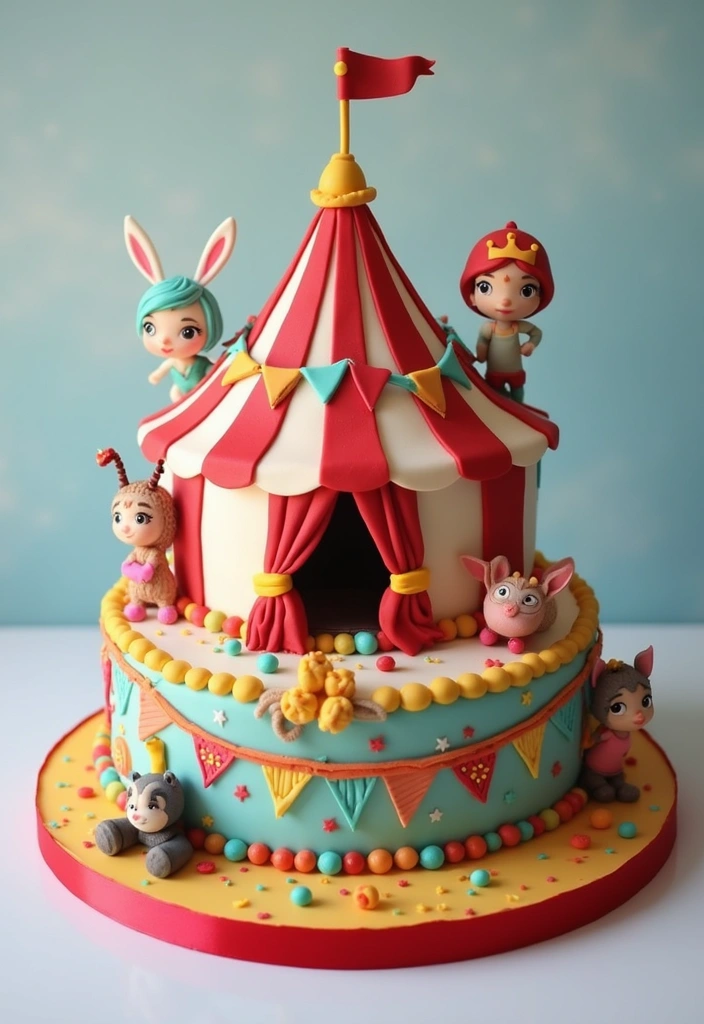 25+ Toy Story Cake Ideas for Buzz & Woody Fans 151 25+ Toy Story Cake Ideas for Buzz & Woody Fans - 23. Toy Story Circus Cake