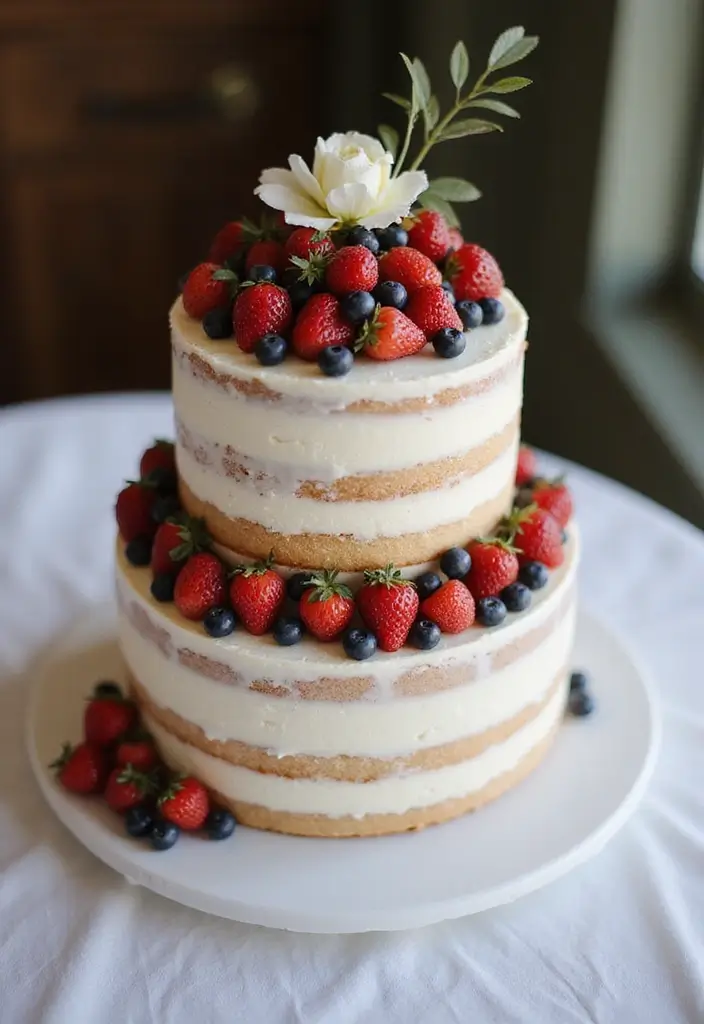 25+ Two-Tier Wedding Cake Ideas That Are Small Yet Stunning - 10. Sweet and Simple Layering