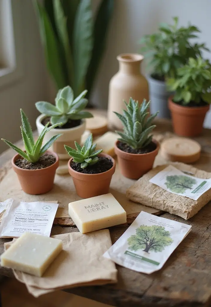 30 BBQ Bridal Shower Ideas for a Fun Backyard Bash - 10. Eco-Friendly Party Favors