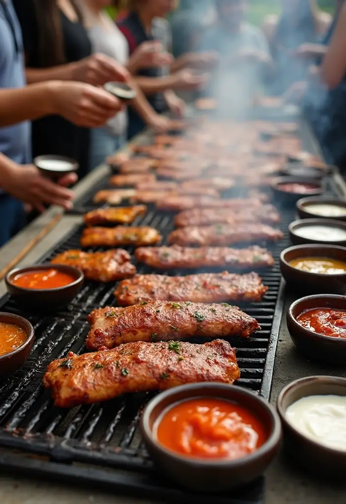 30 BBQ Bridal Shower Ideas for a Fun Backyard Bash - 12. Interactive Grill Tasting