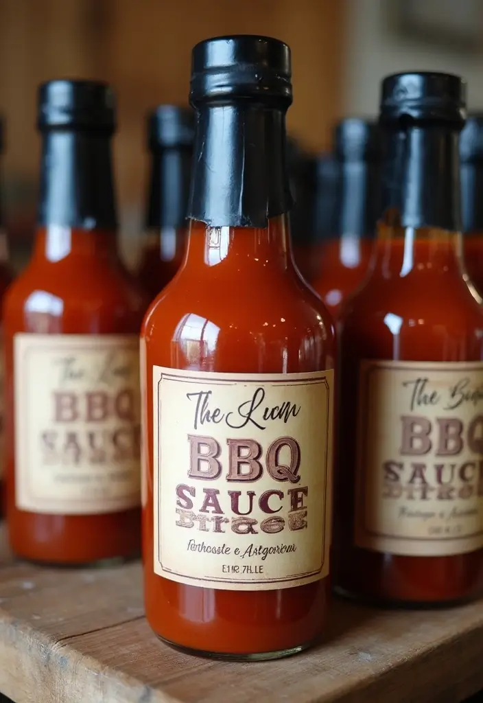 30 BBQ Bridal Shower Ideas for a Fun Backyard Bash - 15. Personalized BBQ Sauce Bottles