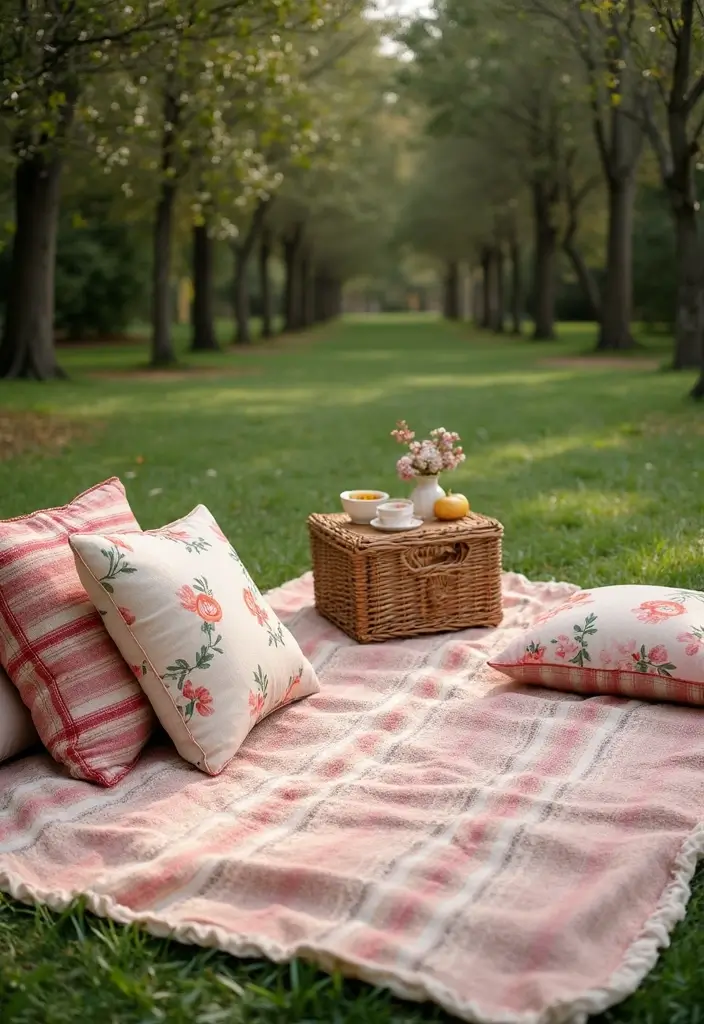 30 BBQ Bridal Shower Ideas for a Fun Backyard Bash - 22. Vintage-Inspired Picnic Blankets