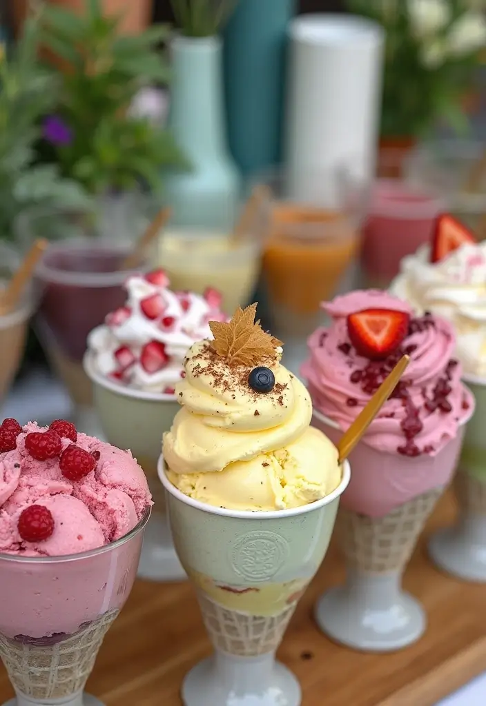 30 BBQ Bridal Shower Ideas for a Fun Backyard Bash - 24. DIY Ice Cream Sundae Bar