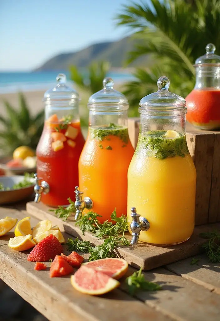 30 Beach Bridal Shower Ideas for a Breezy Coastal Vibe 72 30 Beach Bridal Shower Ideas for a Breezy Coastal Vibe - 12. Beachy Beverage Stations