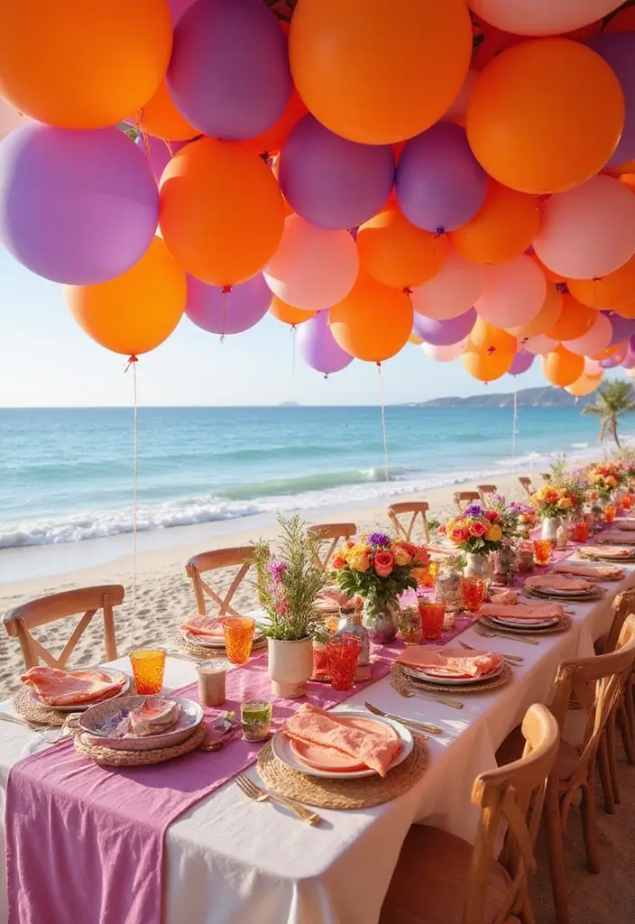 30 Beach Bridal Shower Ideas for a Breezy Coastal Vibe 101 30 Beach Bridal Shower Ideas for a Breezy Coastal Vibe - 17. Sunset-inspired Decor